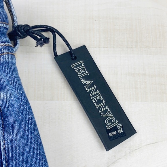 Blank NYC Way Back When Denim Skirt Raw Hem - Picture 12 of 13